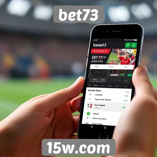 Funcionalidade do aplicativo móvel do bet73