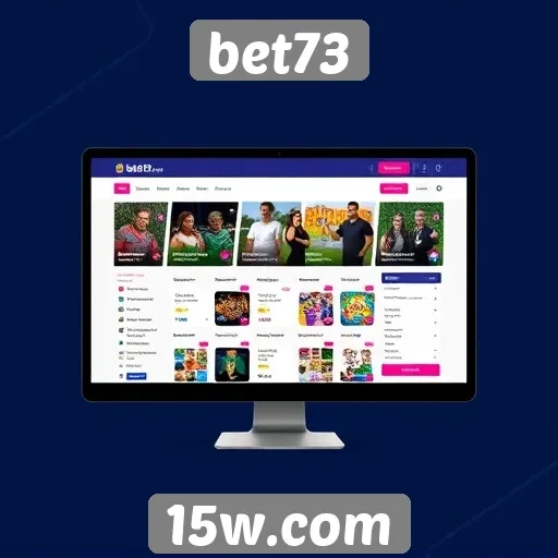 Avaliação da interface do usuário do site bet73