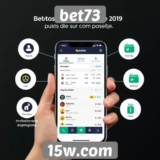 Graça das funcionalidades do aplicativo móvel bet73