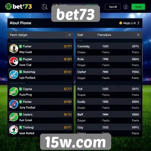 Mercados de apostas esportivas no site bet73